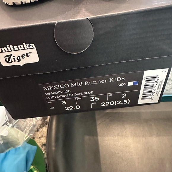 Onitsuka Tiger by Asics Kids' White, Blue, and Red Sneakers - Picture 5 of 5